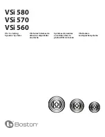 Preview for 1 page of Boston Acoustics VSi 560 Owner'S Manual