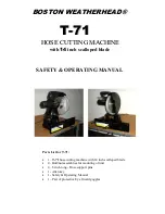 BOSTON WEATHERHEAD T-71 Safety & Operation Manual preview