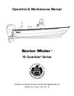 Boston Whaler 19 GuardianSeries Operating And Maintenance Manual preview