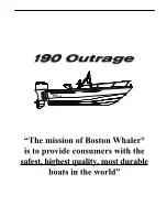 Boston Whaler 190 Outrage 2019 Owner'S Manual preview