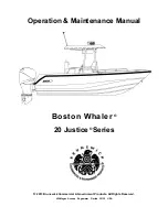 Preview for 1 page of Boston Whaler 20 Justice Series Operation & Maintenance Manual