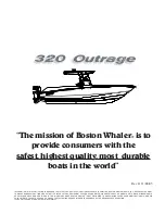 Boston Whaler 320 Outrage Owner'S Manual preview