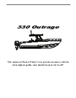 Preview for 2 page of Boston Whaler 330 Outrage 2023 Owner'S Manual