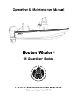 Boston Whaler Boston Whaler 15 Guardian Series Operation & Maintenance Manual preview