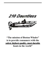 Boston Whaler Dauntless 210 Owner'S Manual preview