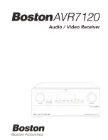 Предварительный просмотр 1 страницы Boston AVR7 120 User Manual