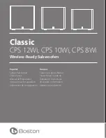 Предварительный просмотр 1 страницы Boston CPS 10Wi Service Manual