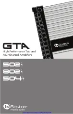 Предварительный просмотр 1 страницы Boston GTA-502 Manual