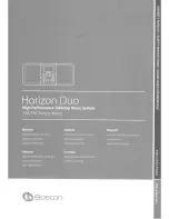 Boston Horizon Duo Owner'S Manual предпросмотр