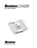 Preview for 1 page of Boston LCAI220 User Manual