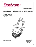 Предварительный просмотр 1 страницы Bostrom Seating WIDE RIDE II SEAT Operation And Service Parts Manual