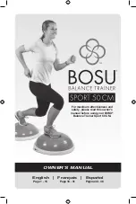 BOSU Sport Balance Trainer Owner'S Manual предпросмотр