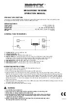 Предварительный просмотр 1 страницы Botex MEGASROBE 1500/DMX Operation Manual