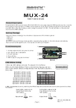 Preview for 1 page of Botex MUX-24 User Instructions