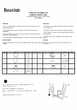 Предварительный просмотр 1 страницы Bouclair 9393644 Assembly Instructions