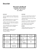 Предварительный просмотр 1 страницы Bouclair 9398317 Assembly Instructions