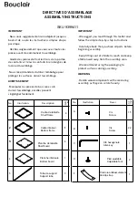 Bouclair 9399411 Assembly Instructions предпросмотр