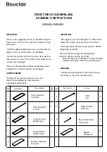 Preview for 1 page of Bouclair 9400454 Assembly Instructions