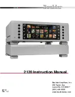 Предварительный просмотр 1 страницы Boulder 2120 Instruction Manual