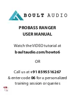 Предварительный просмотр 1 страницы Boult Audio PROBASS RANGER User Manual