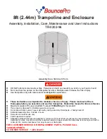 Предварительный просмотр 1 страницы BouncePro TR-0202-96 Assembly, Installation, Care,  Maintenance And User Instructions