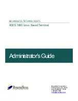 Preview for 1 page of Boundless ADDS 5600 Administrator'S Manual