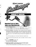 Bounty Hunter Challenger Owner'S Manual preview