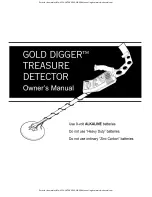 Bounty Hunter GOLD DIGGER Series Owner'S Manual preview