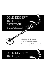 Bounty Hunter Gold Digger Owner'S Manual preview