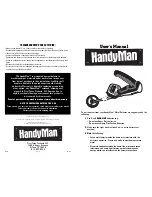 Bounty Hunter HandyMan User Manual preview