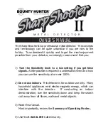 Bounty Hunter Sharp Shooter II Owner'S Manual preview