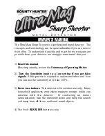 Preview for 2 page of Bounty Hunter Ultra Mag Sharp Shooter Owner'S Manual