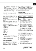 Preview for 9 page of Bourgini 22.2001.00.00 Instructions Manual