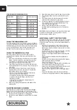 Preview for 10 page of Bourgini 22.2001.00.00 Instructions Manual