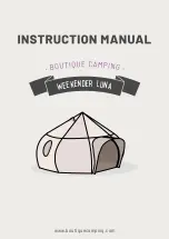 Boutique Camping WEEKENDER LUNA Instruction Manual preview