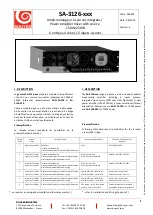 Preview for 1 page of Bouyer SA-3126 Series Manual