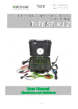 BOVIAR T-TEST K12 User Manual preview