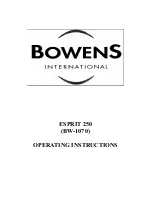 Bowens BW-1070 Operating Instructions Manual preview