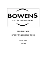 Предварительный просмотр 1 страницы Bowens BW-3005 Operating Instructions Manual