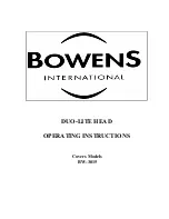 Предварительный просмотр 1 страницы Bowens DUO-LITE HEAD Operating Installations