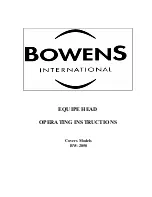 Bowens EQUIPE HEAD Operating Instrctions предпросмотр