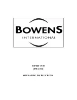 Bowens ESPRIT 1500 Operating Instructions Manual предпросмотр