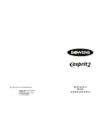 Bowens ESPRIT 2 500 Operating Instructions Manual предпросмотр