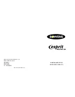 Bowens ESPRIT digital DX 250 Operating Instructions Manual preview