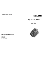 Preview for 1 page of Bowens QuadX 3000 User Manual