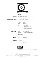 Preview for 10 page of Bowers & Wilkins ASW 3000 Owner'S Manual