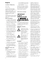 Preview for 5 page of Bowers & Wilkins ASW Active Subwoofer ASW675 Owner'S Manual & Warranty