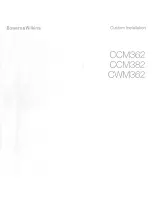 Предварительный просмотр 1 страницы Bowers & Wilkins CCM362 Custom Installation