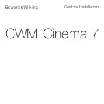 Preview for 1 page of Bowers & Wilkins CWM Cinema 7 Custom Installation