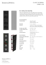 Preview for 9 page of Bowers & Wilkins CWM7.4 S2 Installation Instructions Manual